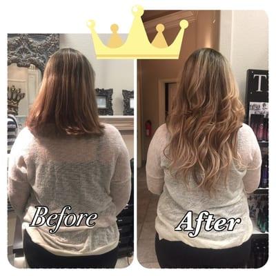 Keratin bond Hair Extensions. Mermaid hair