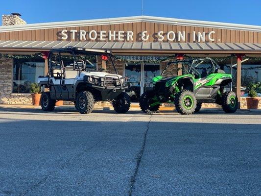 Come to Stroeher & Olfers in Fredericksburg for all of your Kawasaki needs. We can find you the best ATV for your needs and budget.