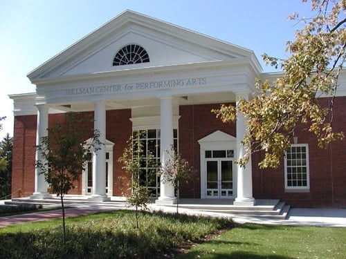 Exterior of the Hillman Center for Performing Arts