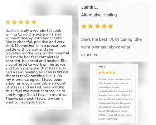 Reviews from clients.