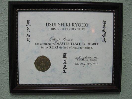 REIKI Instructor since 2002