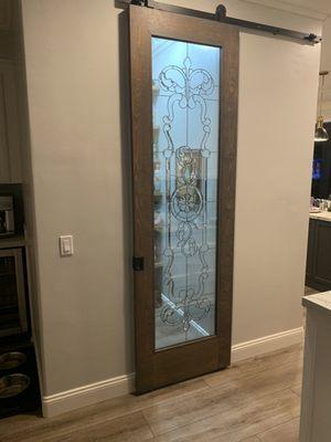 Vintage leaded glass door