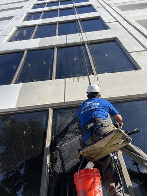 High rise 
Window cleaning