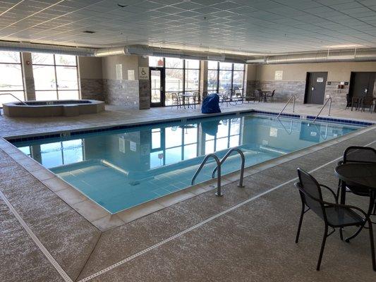 INDOOR POOL AND SPA,  WITH OUTDOOR PATIO