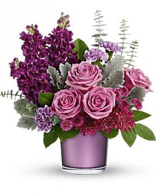 Lush seasonal blooms in purple tone