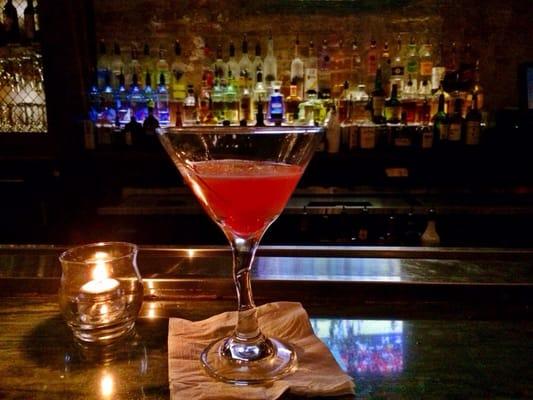 I don't drink martinis often (lie), but when I do, they are pink and by candlelight.