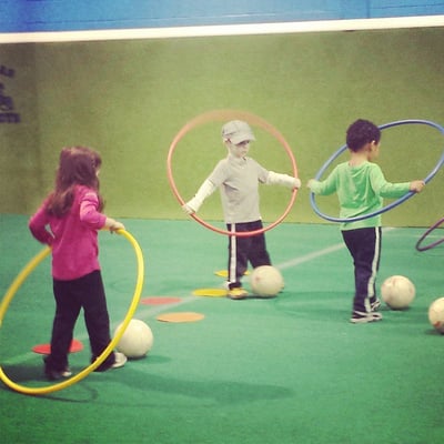 soccer practice and hula hoops