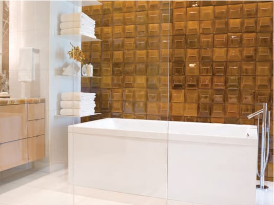 ModCraft modern contemporary wall tile Valley in Amber Glaze