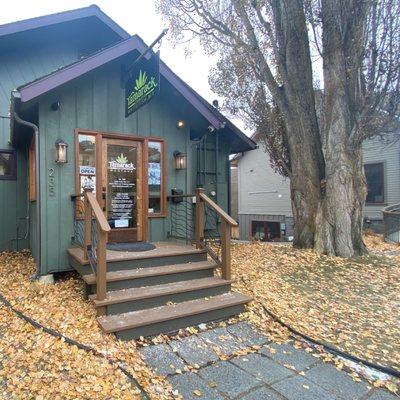 Tamarack Cannabis entrance on 235 E. 1st Street in downtown Whitefish