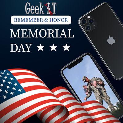 GeekiT WILL BE CLOSED ON MONDAY, MAY 29TH 2023