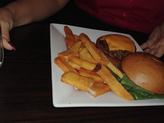 Burger and steak fries! Yum!!