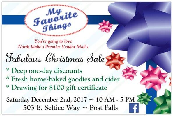 Christmas sale coming up December 2nd! You don't want to miss it!