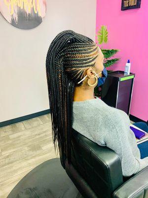 Feed-in braids Mohawk