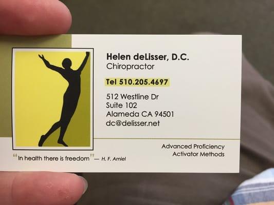 Her business card