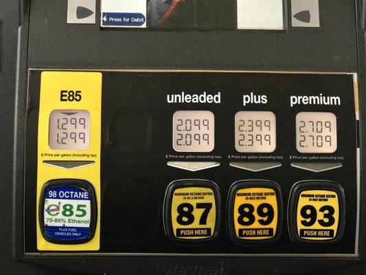 E85 pump/prices