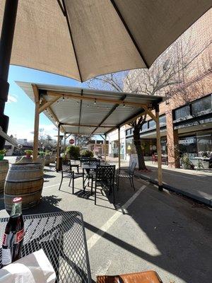 Outside patio area for dining