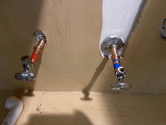 Under sink Angle valve replacement