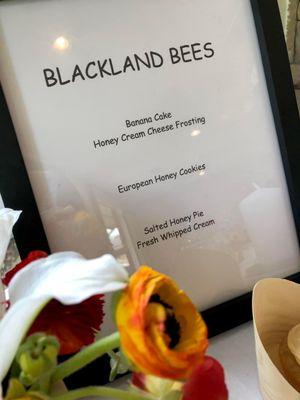 Event catering using recipes with local, East Dallas honey