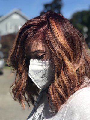 Balayage and  Calura color root