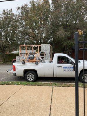 Granite in the truck