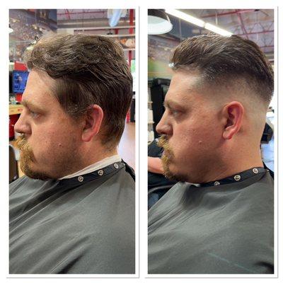 Mens haircut before and after