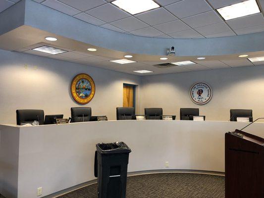 Inside the Council Chambers