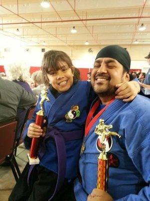 Sincronized kata, father daughter team. 2nd place Albuquerque NM!!