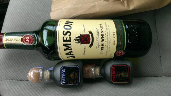 Patron Dark Cocoa is my fave of the two....must try! And of course, Jameson never disappoints.