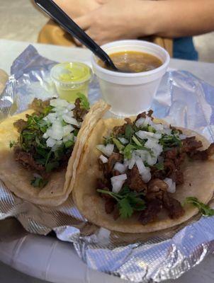 Fajita Tacos and Charro Beans