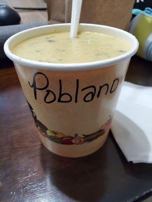 Roasted Poblano & Tomatillo soup