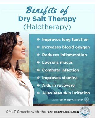 Come try our dry salt therapy booth!