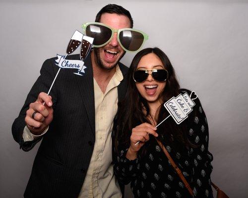 Photo booth for wedding with props