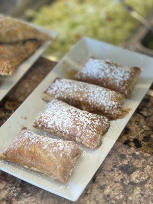 Fresh baked apple strudels.  Mmmm it was so good after having my lunch.