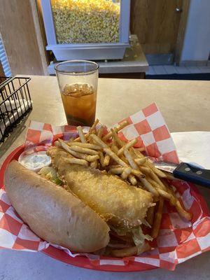 Fried Cod Sandwich, Fries , an a Bloody Mary! $17.62... before Tip!