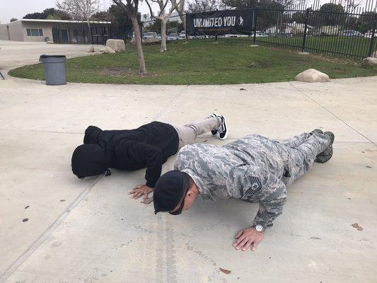 Push Up Challenge at Western High School