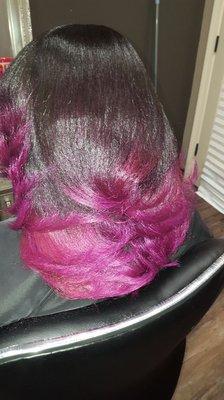 Purple balayage