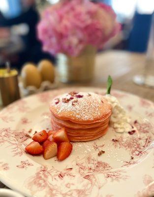 Rose petal pancakes