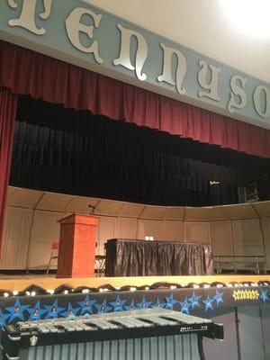 Stage in the cafeteria