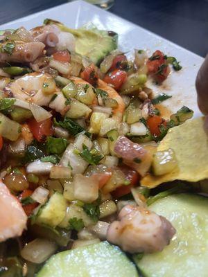 Tower of ceviche