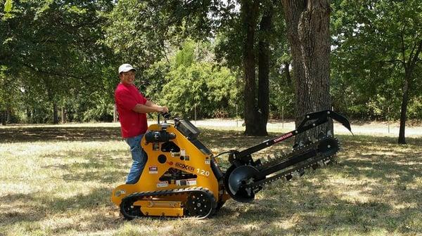 There are times when hand digging is just not going to cut it, so the big guns come out to help.