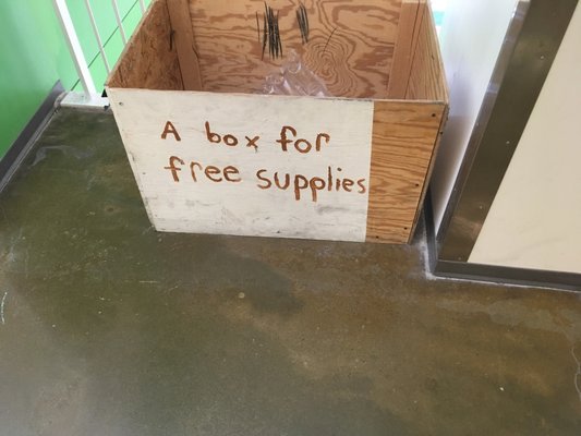 Box for free supplies