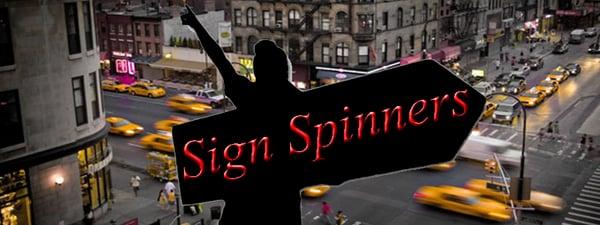 Highly Visible and Attention Gaining Sign Spinners