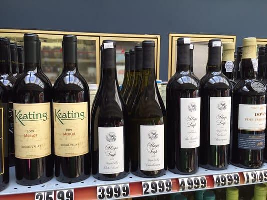 Nice wine selection.