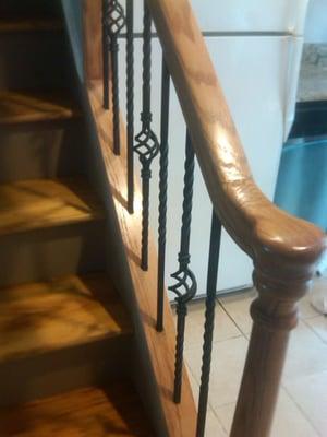 Wood stairs and railings