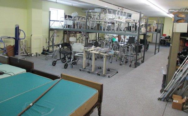 Our Health Equipment Lending Program loans out durable medical equipment.