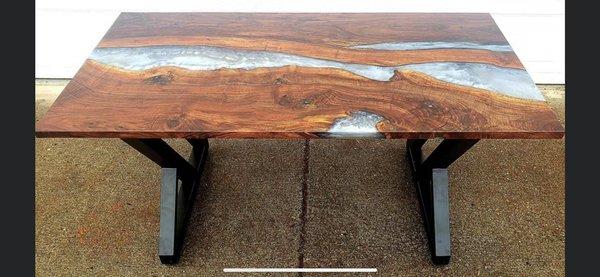 Black walnut office desk