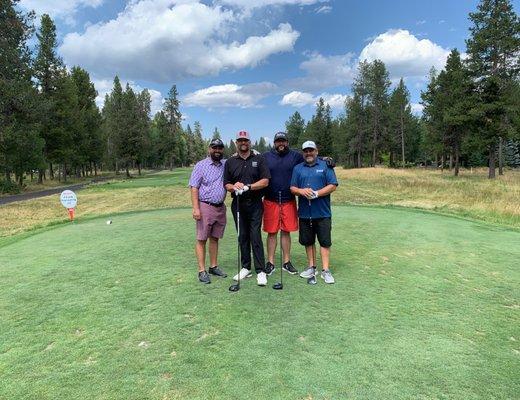 Pg Long team at  Association of General Contractors golf event in Sunriver, OR.