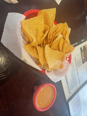 Chips and bean dip