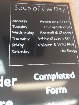 Soup schedule