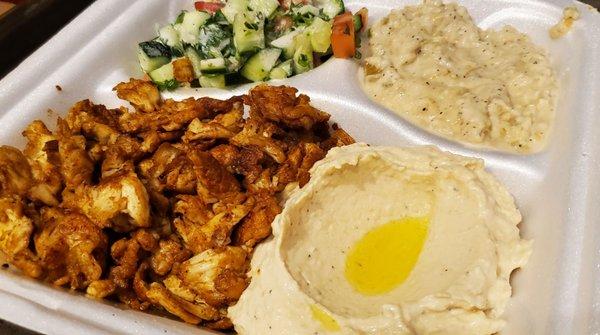 Chicken shawarma platter